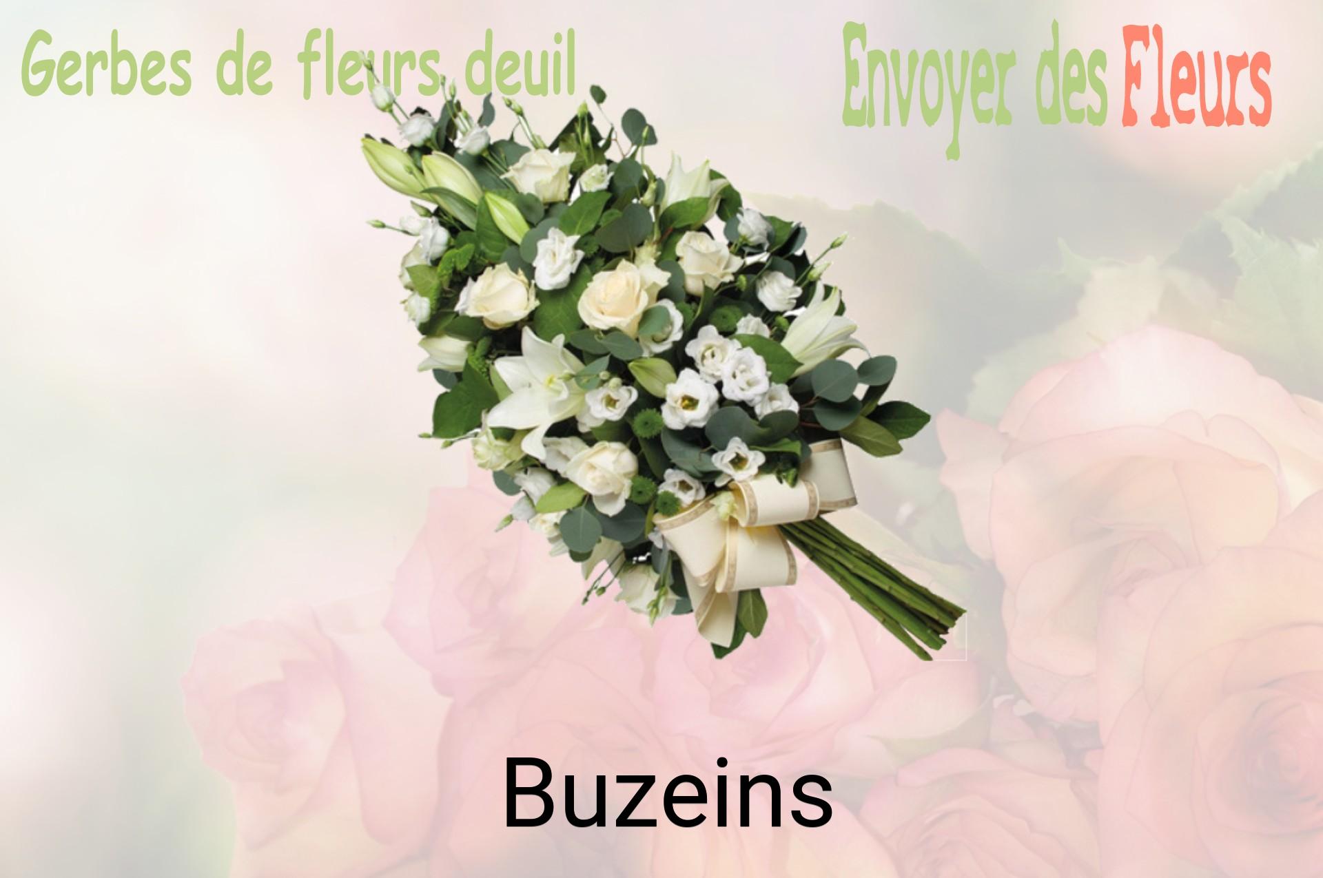 Gerbe de fleurs de deuil livrée à Buzeins